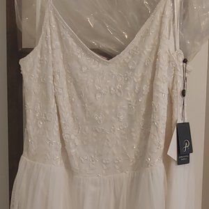 Adrianna Papell Wedding Dress - Tea Length sz 24w